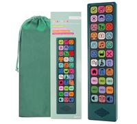 Skdtazrz Dispositivo AAC para autismo, botón parlante herramienta de terapia del habla para niños y adultos no verbales, 6 sonidos de voz grabables, voz masculina/femenina conmutable, ayudas de