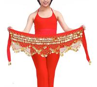 Skdvy Belly Dance Hip Bufanda Belly Dance, Cadena for la Cintura for Danza del Vientre, Bufanda for la Cadera, cinturón con Monedas for Danza del Vientre, cinturón for Bailar, 12 Colores a ele
