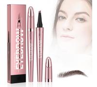 Skeadex Lápiz de cejas mágico 3D, lápiz de cejas impermeable, lápiz de cejas con 4 aplicadores de punta de tenedor, para crear cejas naturales (gris)