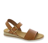 Skechers 114143, Sandalia Mujer, Luggage Duraleather, 40 EU