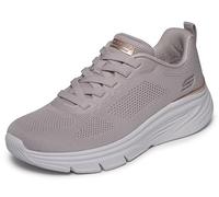 Skechers 117720s Bobs Arch Fit Elev8 Beis Dktp | Zapatillas informales, plantilla extraíble con Arch Fit, no se atan, los cordones nunca se despegan, lavables a máquina