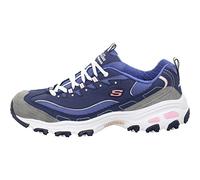 Skechers 11947, Zapatillas para Mujer, Azul (Navy/Grey/White), 40 EU