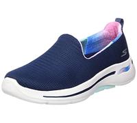 Skechers 124867 Nvtq, Zapatillas Mujer, Tela Azul Marino con Ribete Turquesa, 40 EU