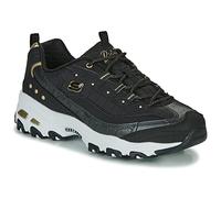 Skechers 149267 BKGD, Zapatillas Hombre, Schwarzer Duraleather mit goldfarbenem Rand, 35 EU