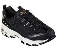 Skechers 149267 Bkgd, Zapatillas Mujer, Negro Duraleather Gold Trim, 40.5 EU