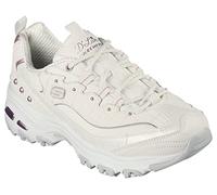 Skechers 149267 Wlv, Zapatillas Mujer, Blanco Duraleather Lavender Trim, 37.5 EU