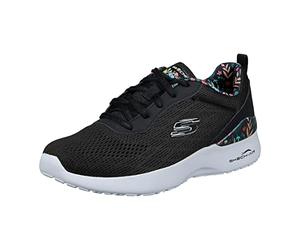 Skechers 149756 BKMT, Zapatillas Mujer, Schwarzes Netz mit Mehreren Ziernähten, 35.5 EU