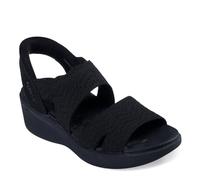 Skechers - 163510 Sandalias Mujer Slip-ins Pier-Lite - Sandalias Veganas con Heel Pillow™ y Plantilla Luxe Foam®, Lavables a Máquina, Cómodas y Sin Cordones Mujer Color: Black Talla: 40