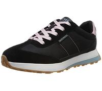 Skechers 177155 Blk, Zapatillas Mujer, Malla Duraleather de Ante Negro, 36 EU