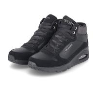 Skechers 177181 BBK Botas con cordones de cuero y sintéticos para mujer en negro, Negro , 37 EU