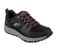 Skechers 180061 BKHP, Trekking de Corte bajo Mujer, Black Leather Mesh Hot Pink Trim, 41 EU