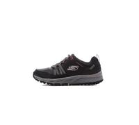 Skechers 180061 BKHP, Trekking de Corte bajo Mujer, Black Leather Mesh Hot Pink Trim, 41 EU