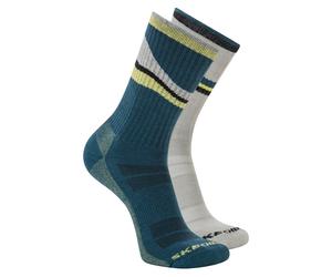 Skechers 2 Pack Hombre's Crew Trail medias o calcetines? en Verdeazulado, talla Grande