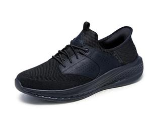 Skechers 210889 ZapatillasHombre | Zapatillas deportivas azules con cordones elásticos, sin cordones, veganos, para hombre, zapatos