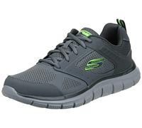 Skechers 232398 Char, Zapatillas Hombre, Ribete de Malla de Cuero carbón, 39.5 EU