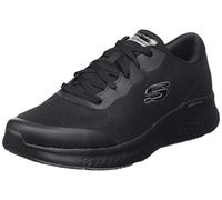 Skechers 232591 BBK, Zapatillas Hombre, Borde Duraleather de Malla Negra, 39 EU