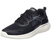 Skechers 232674 Bkgy, Zapatillas Hombre, Malla sintética Negra con Ribete Gris, 44 EU