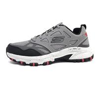 Skechers 237265 Ccrd, Corte bajo de Trekking Hombre, Malla de Cuero carbón sintético Ribete Rojo, 42.5 EU