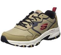 Skechers 237267 TPE, Zapatillas Hombre, Malla de Cuero Gris Topo con Ribete Rojo sintético, 41 EU