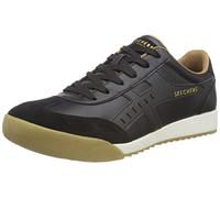 Skechers 237350 Blk, Tenis para Hombre, Piel Negra y Ribete Negro, 41 EU