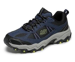 Skechers 237527 Trekking de Corte bajoHombre | Casual, Trail, espuma viscoelástica, parte superior de malla DuraLeather, entresuela que absorbe los golpes
