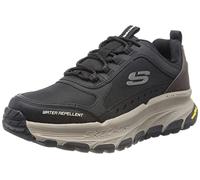 Skechers 237565 Bknt, Zapatillas Hombre, Malla de Cuero Negro Sintético Ribete Gris, 41 EU