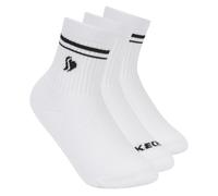 Skechers 3 Pack Girls' Low Crew Ribbed medias o calcetines? en Blanca, talla Pequeña