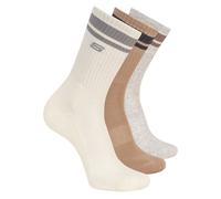 Skechers 3 Pack Hombre's Lifestyle Crew medias o calcetines? en Natural, talla Grande