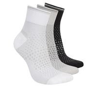 Skechers 3 Pack Mujer's Reflective Performance Quarter medias o calcetines? en Blanco/Gris, talla Media