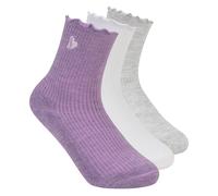 Skechers 3 Pack Niños Ankle Lettuce medias o calcetines? en Morado, talla Pequeña