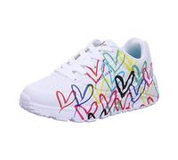 Skechers 314064L WMLT, Zapatillas, White Synthetic/Multi Trim, 37 EU