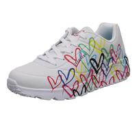 Skechers 314064L WMLT, Zapatillas, White Synthetic/Multi Trim, 37 EU