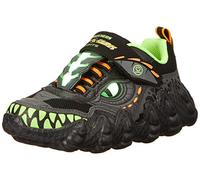 Skechers 400112L BKLM, Zapatillas, Black & Charcoal Synthetic/Textile/Lime Tri, 32 EU