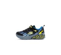 Skechers 400150N BKBL, Zapatillas, Black Textile/Synthetic/Blue & Yellow Trim, 21 EU