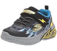 Skechers 400150N BKBL, Zapatillas, Black Textile/Synthetic/Blue & Yellow Trim, 21 EU