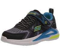 Skechers 401660L BKYB, Zapatillas, Black & Charcoal Textile/Yellow & Blue Trim, 28 EU