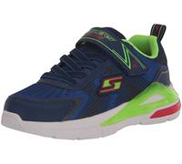 Skechers - 401660L NVLM, Zapatillas, Navy Textile/Lime & Red Trim,