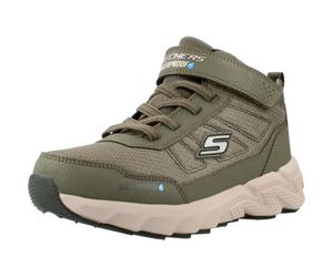 Skechers 406336L Elite Sport Tread Olive Scarpe Bambino alte Mid strappo laccio Elastico Waterproof