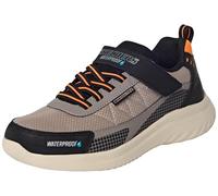 Skechers 406341L Bounder Brown Taupe Zapatos Niño Waterproof Rompe Elástico, beige, 34 EU