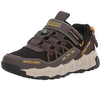 Skechers 406423L CHBK, Zapatillas, Chocolate Synthetic/Textile/Gold & Black TR, 28 EU