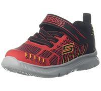 Skechers 407218n BKRD, Zapatillas, Negro Rojo Textile Synthetic Yellow Trim, 22 EU