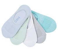 Skechers 5 Pack Mujer's Liner medias o calcetines? en Azul/Turquesa, talla Media