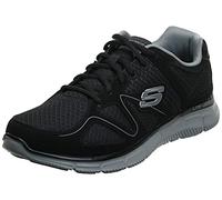 Skechers Satisfaction 58350-Bkgy, Zapatillas Hombre, Negro Gris, 44 EU