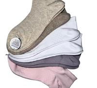 Skechers 6 calcetines deportivos de corte bajo para mujer M | Calcetines ligeros sin show con material transpirable y soporte antideslizante en el talón