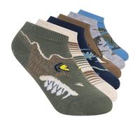 Skechers 6 Pack Boys' Dino medias o calcetines? en Oliva, talla Pequeña