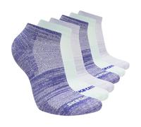 Skechers 6 Pack Girls' Low Cut Color Stripe medias o calcetines? en Morado, talla Pequeña