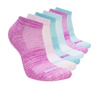 Skechers 6 Pack Girls' Low Cut Color Stripe medias o calcetines? en Morado/Verdeazulado, talla Pequeña