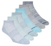 Skechers 6 Pack Mujer's Low Cut Sport Stripe medias o calcetines? en Azul/Turquesa, talla Media