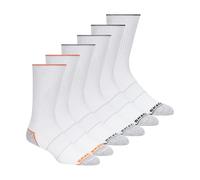 Skechers 6 Pack Work Crew Socks Calcetines, Jardín Blanco/Opulento, 43-47 Hombres