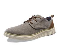 Skechers 65910 Hombre Zapatos de cordones derby, Gris (Taupe Canvas Tpe), 42 EU